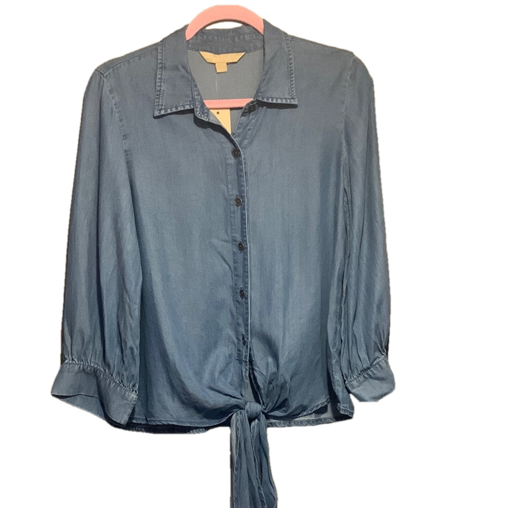 Hope & Harlow NWT Blue Button-Up Women's Top Sz Small
